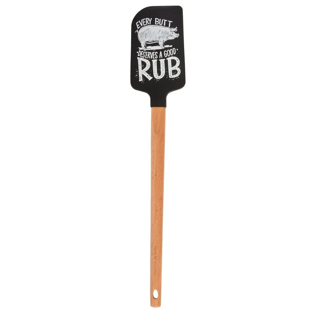 Every Butt Deserves a Good Rub Funny Pig Spatula | Silicone BBQ Spatula with Wo